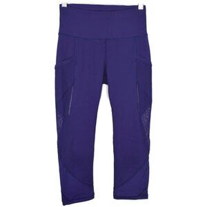 lululemon Fast As Light Crops Size 4 in Emperor Blue